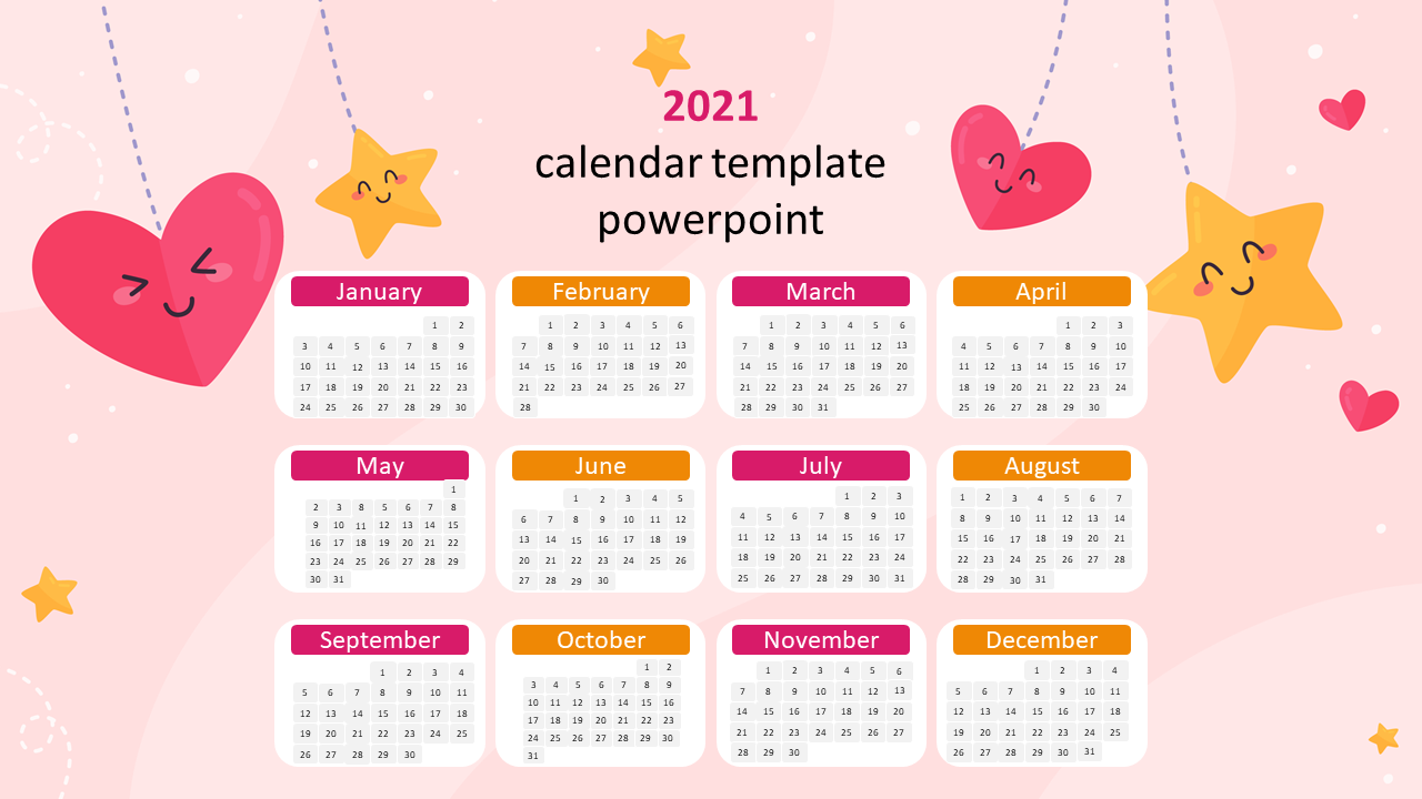 2021 calendar template powerpoint